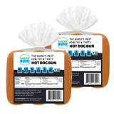 2 Bags of High Protein, Low-Carb Hot Dog Buns (12 Total Buns)