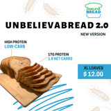 UnbelievaBread 2.0 The Next Generation - One High Protein, Low-Carb Bread Loaf