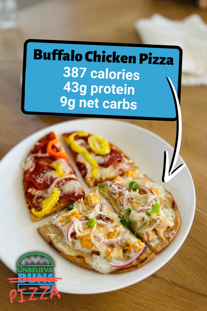 High Protein Buffalo Chicken Pizza for Fat Loss