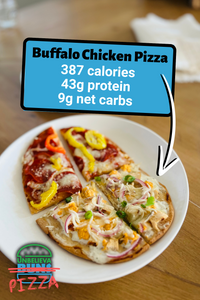 High Protein Buffalo Chicken Pizza for Fat Loss