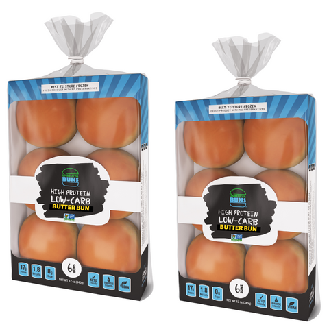 UnbelievaBuns - High Protein, Low-Carb Butter Buns (12 Total Buns)
