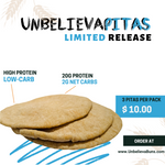 UnbelievaPita - High Protein, Low-Carb Pitas (3 Breads)