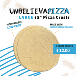 UnbelievaPizza - High Protein, Low-Carb 12" Pizza Crust (2 LARGE Crusts)