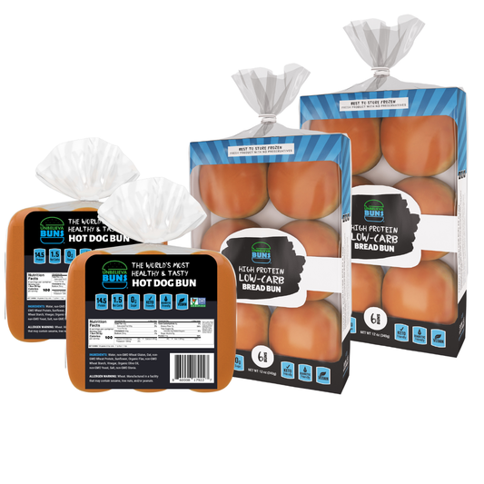 Combo Pack - 2 Bags of UnbelievaBuns + 2 Bags of Hot Dog Buns