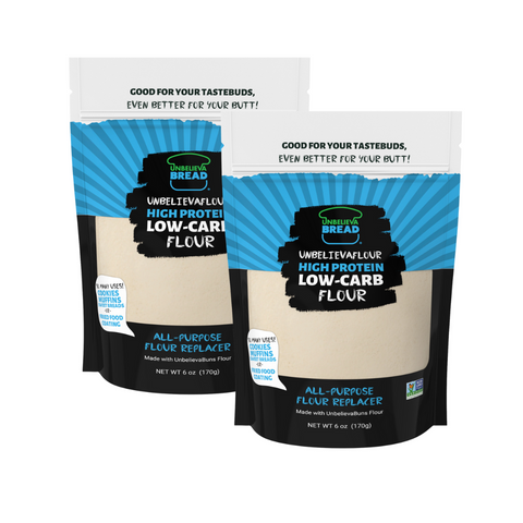 2 Bags UnbelievaFlour - High Protein, Low-Carb Flour (all-purpose flour replacer)