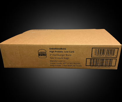 Case of UnbelievaBuns (Hamburger Buns/Sandwich Rolls) - 10 bags per case