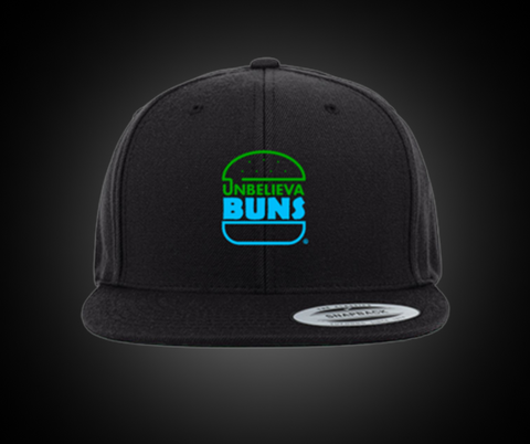 UnbelievaBuns Hat - Black/Black Snapback